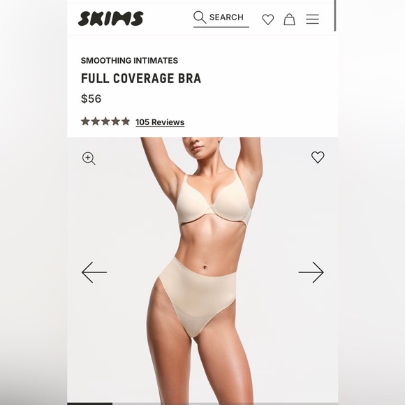[Skims] NWT Smoothing Full Coverage Lightly Lined Bra - Picture 4 of 8